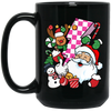 Groovy Santa, Funny Santa, 90s Christmas, Groovy Holiday, Merry Christmas, Trendy Chrismas Black Mug