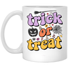 Trick Or Treat, Halloween, Witch And Broom White Mug