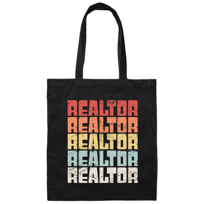 Retro 70s Realtor, Realtor Gift, Love Realtor, Best Realtor Canvas Tote Bag