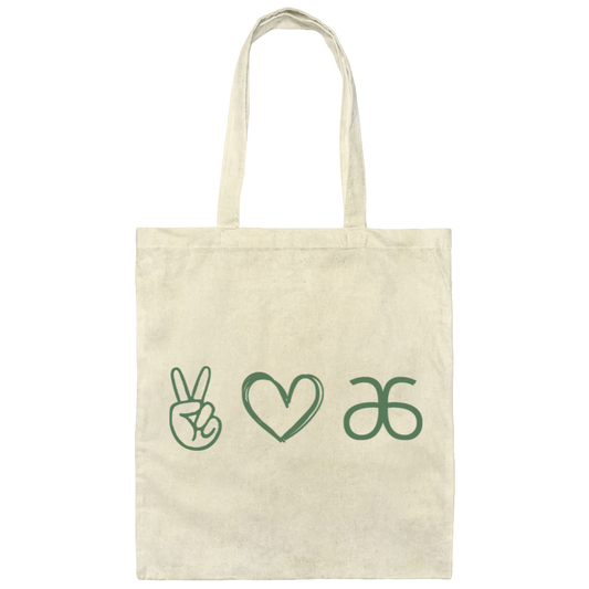 Peace Gift, Love Peace Arbonne, Bon Babe, Fizz Sticks Canvas Tote Bag