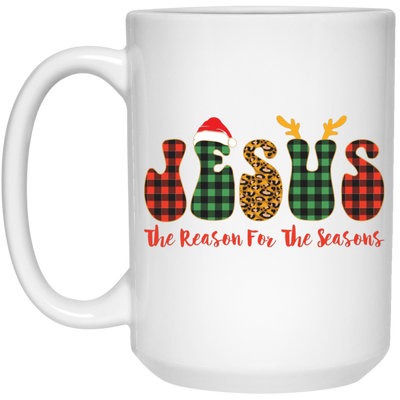 Jesus Is The Reason For The Seasons, Santa Jesus White Mug