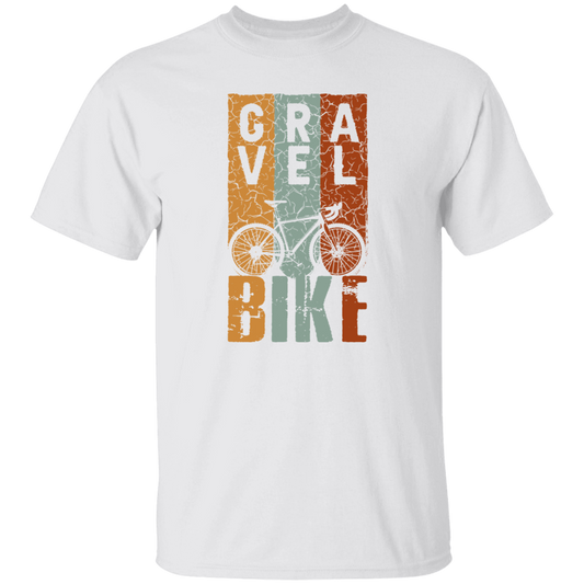 Vintage Gravelbike Mountain, Three Color Retro Bicycle, Gravel Bike Unisex T-Shirt