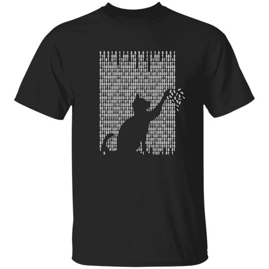 Cat Is Playing With The Binarycode, Kawaii Cat, Love Cat, Love Binarycode Unisex T-Shirt