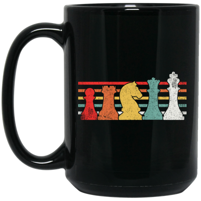 Chess Team, Chess Player, Retro Chess, Chess Vintage Black Mug