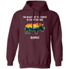 The Beauty Of Forest In The Afternoon Is Rhino, Retro Rhino Pullover Hoodie