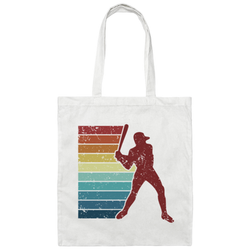 Baseball Player Retro Baseball Team, Baseball Vintage Canvas Tote Bag