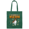 Funny Dog Shetland Sheepdog Lover Anatomy Gift Canvas Tote Bag