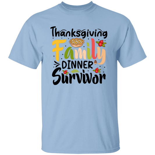 Thanksgiving Family Dinner Survivor, Thankful, Fall Season Unisex T-Shirt