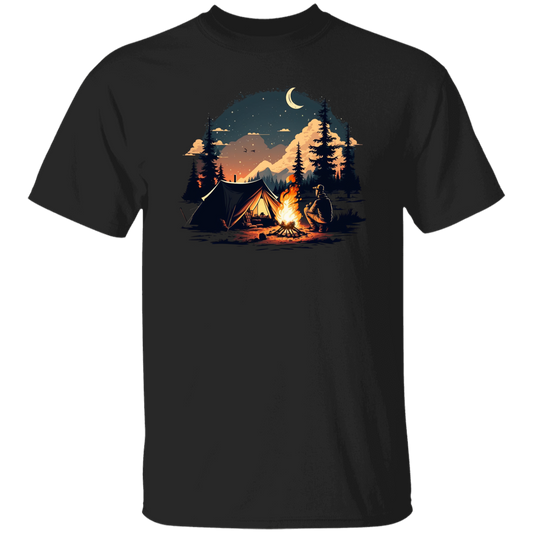 Outdoor Enthusiast Enjoying A Peaceful Camping Trip Under The Stars Unisex T-Shirt