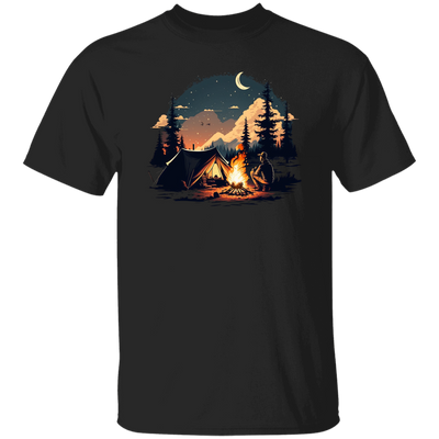 Outdoor Enthusiast Enjoying A Peaceful Camping Trip Under The Stars Unisex T-Shirt