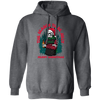 The Season To Be Jolly, Merry Christmas, Trendy Christmas, Skeleton Santa Pullover Hoodie