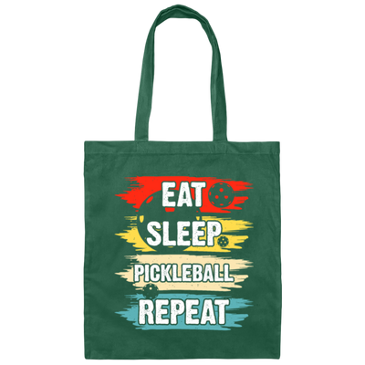 Pickleball Game, Love Pickleball, Ball Sport Gift, Eat Sleep Pickleball Repeat Canvas Tote Bag
