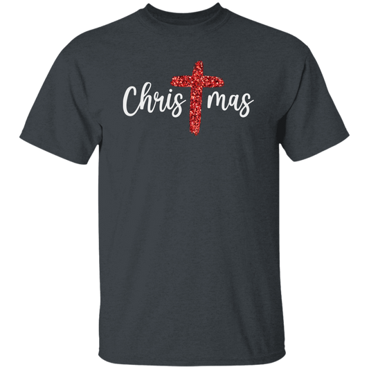 Red Glitter Christmas, Pastor Gift, Merry Christmas, Red Christian, Trendy Chrismas Unisex T-Shirt