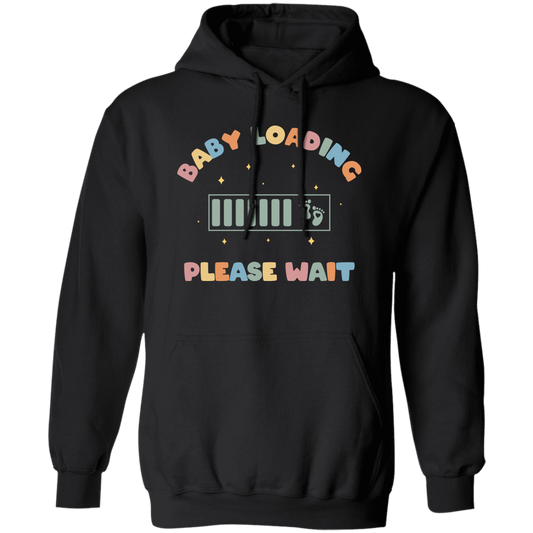 Baby Loading, Please Wait, Battery, Baby Energy Pullover Hoodie