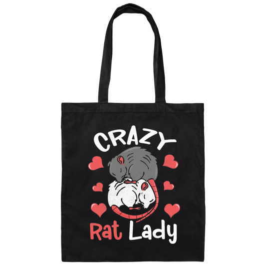 Crazy Rat Lady, Love Rat, Couple Of Rat, Mouse Couple, Anniversity Gift Canvas Tote Bag