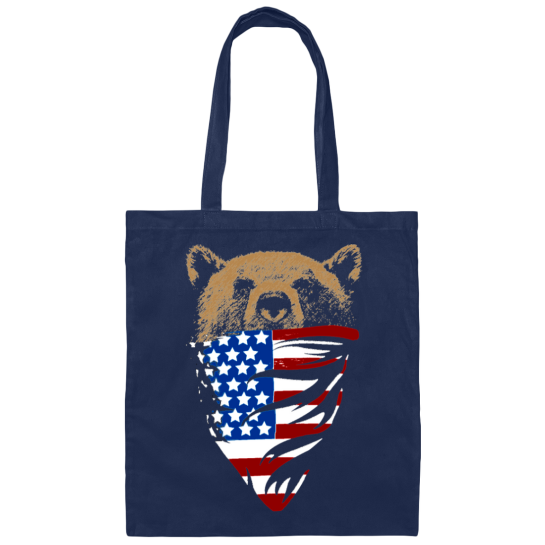American Wolf, Wolf Lover Gift, Best Wolf, American Flag, Love Dog Canvas Tote Bag