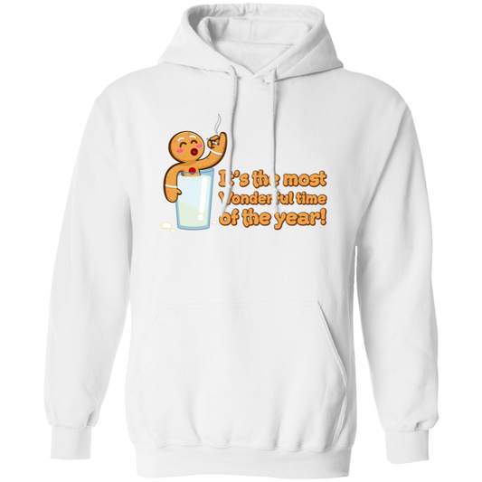 It's The Most Wonderful Time of The Year, Chilling Gingerbread, Merry Christmas, Trendy Christmas Pullover Hoodie