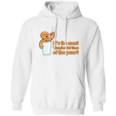 It's The Most Wonderful Time of The Year, Chilling Gingerbread, Merry Christmas, Trendy Christmas Pullover Hoodie