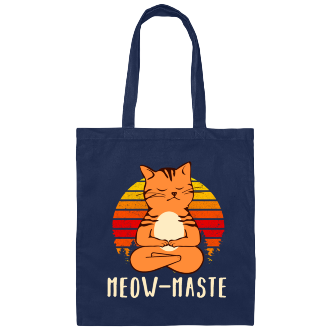 Yoga Cat, Namaste, Cat Doing Yoga Canvas Tote Bag