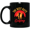 The Best Days Are Spent Golfing, Retro Golf Player Black Mug