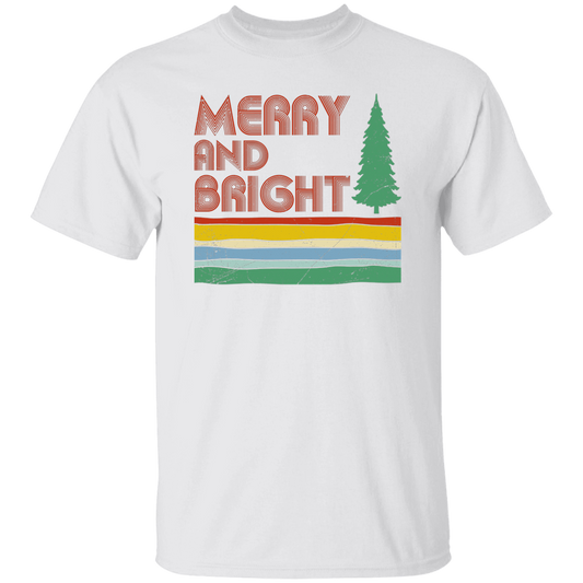 Merry And Bright, Retro Christmas, Love Christmas, Merry Christmas, Trendy Christmas Unisex T-Shirt