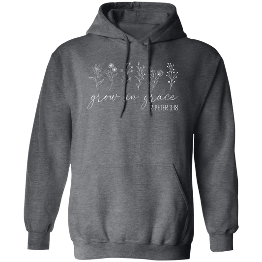 Grow In Grace, 2 Peter 3 18, Jesus Lover, Christian Love Pullover Hoodie