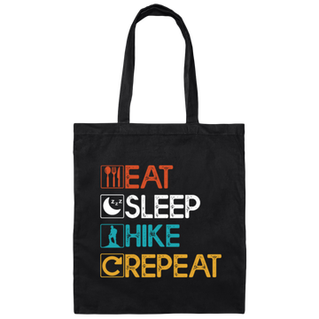 Love To Hiking, Best Hiking Lover, Retro Hiking, Hike Vintage Repeat Canvas Tote Bag