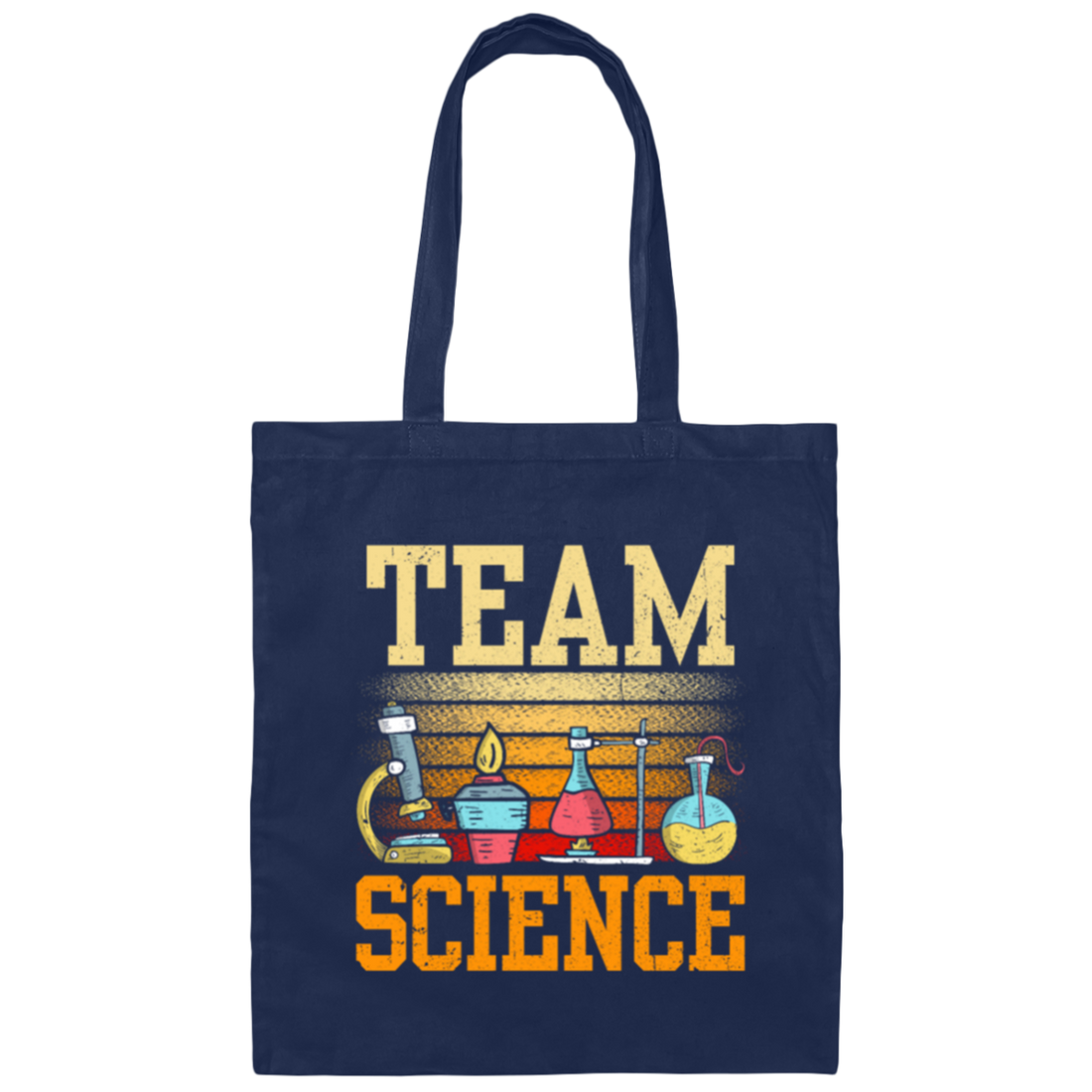 Love My Science Team Retro Scientist Canvas Tote Bag
