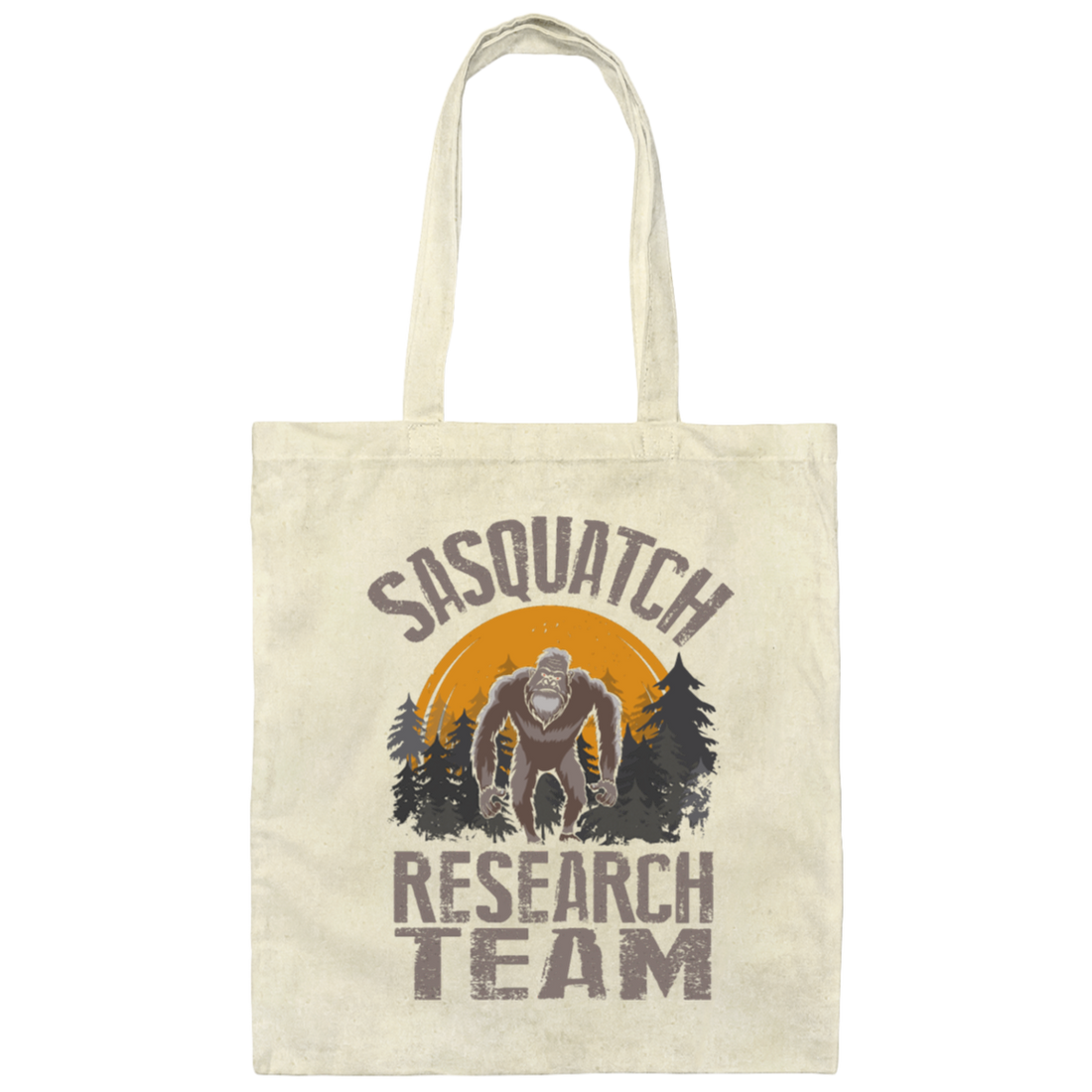 Bigfoot Sasquatch Research Team Canvas Tote Bag