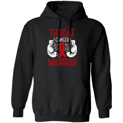 Colon Cancer Gift, Warrior Awareness, Ribbon And Gloves, Throat Cancer Pullover Hoodie