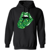 Patrick Lips, Patrick Glitter, St. Patrick_s Day, Patrick Leaves Pullover Hoodie