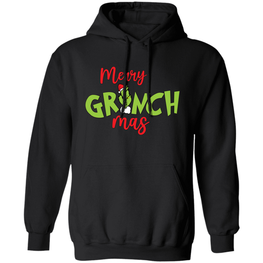 Merry Grinch-mas, Trendy Grinchmas, Grinch Christmas, Merry Christmas, Trendy Christmas Pullover Hoodie