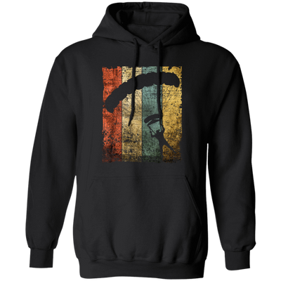 Skydiver, Retro Parachute, Paragliding Veterans Day, Army Vintage Style Pullover Hoodie