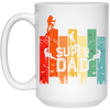 Retro Dad, Super Dad, Hiking Dad, Daddy Love Hiking White Mug