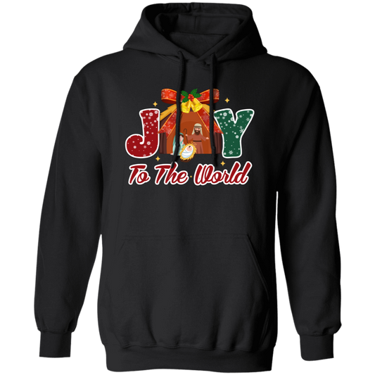 Joy To The World, Merry Xmas, Let Us Adore Him Christmas Pullover Hoodie