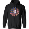 American Baseball, Sunflower Baseball, Leopard Sunflower-4 Pullover Hoodie