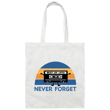 Retro 1970 birthday many years cassette vintage gift Canvas Tote Bag