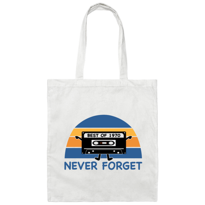 Retro 1970 birthday many years cassette vintage gift Canvas Tote Bag