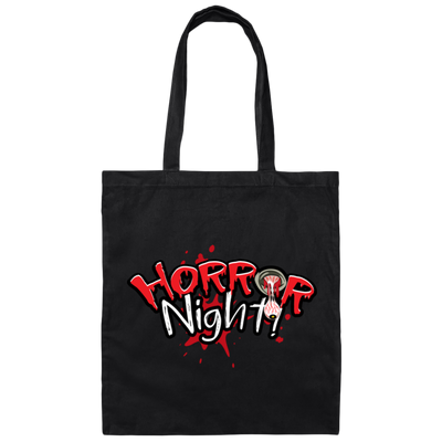 Horror Night, Horror Party, Horror Halloween Canvas Tote Bag