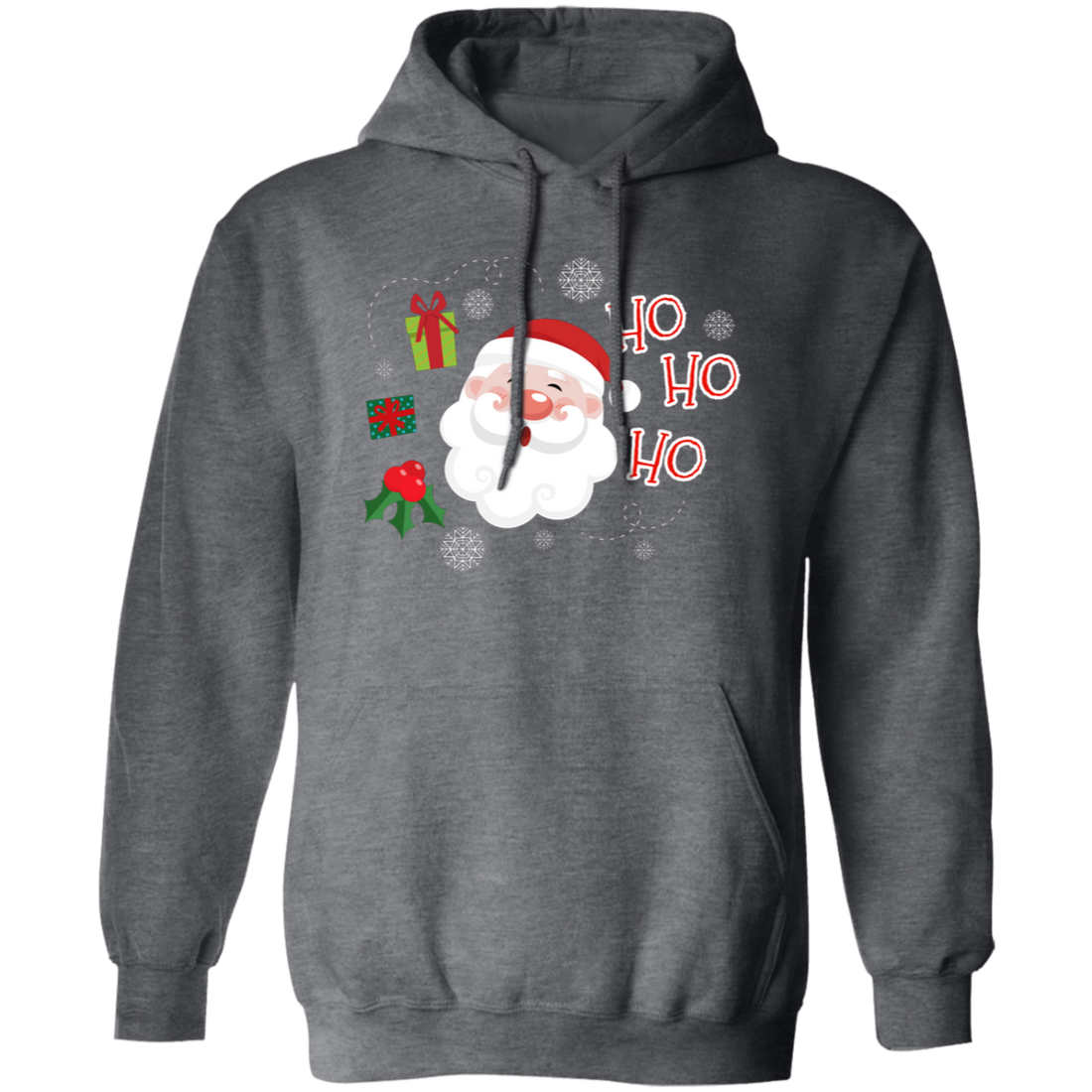 Cute Santa Claus, Ho Ho Ho Santa, Love Funny Santa, Merry Christmas, Trendy Christmas Pullover Hoodie
