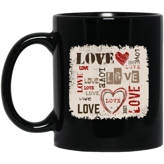 Love Design, Love Text, Valentine Design, Best Valentine Gift, Valentine's Day, Trendy Valentine Black Mug