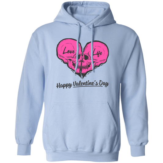 Love Life, Happy Valentine's Day, Skull In Heart Shape, Valentine's Day, Trendy Valentine Pullover Hoodie