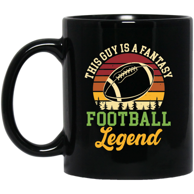 This Guy Is Fantasy Football Legend, Retro Football Legend Black Mug