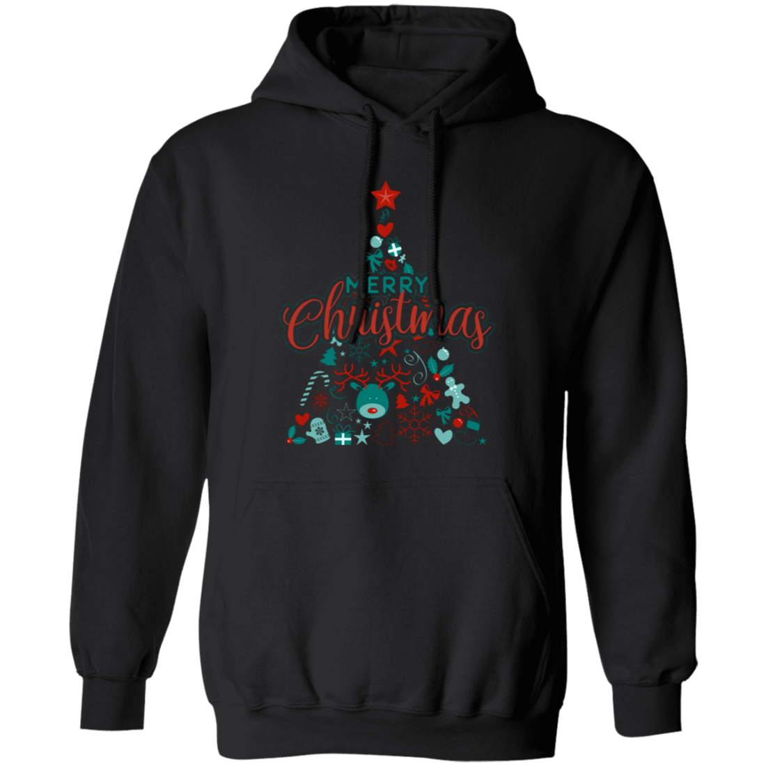 Christmas Tree, Christmas Pattern, Modern Christmas, Merry Christmas, Trendy Christmas Pullover Hoodie