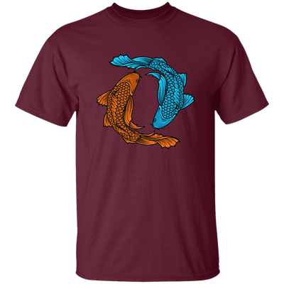 Koi Fish, Two Fishes Together, Good Luck, Prosperity, Perseverance Unisex T-Shirt