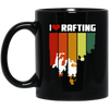 I Love Rafting Hipster Edition, Fantastic Rafting, Rafting Hipster, Best Rafting Gift Black Mug