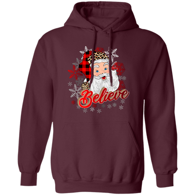 I Believe In You, Christmas Snowflake, Santa Claus, Merry Christmas, Trendy Christmas Pullover Hoodie