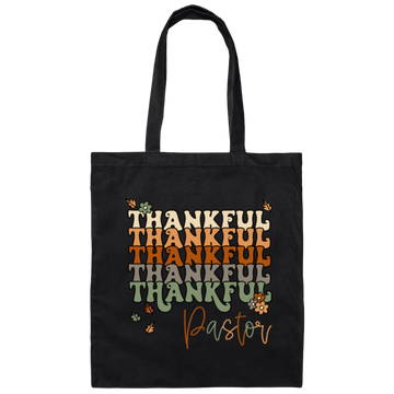 Thankful Pastor Retro Pastor Lover Vintage Thankful Canvas Tote Bag