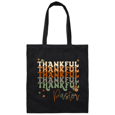 Thankful Pastor Retro Pastor Lover Vintage Thankful Canvas Tote Bag