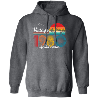 Vintage 1980, 1980 Birthday, 1980 Limited Edition, 1980 Retro Pullover Hoodie